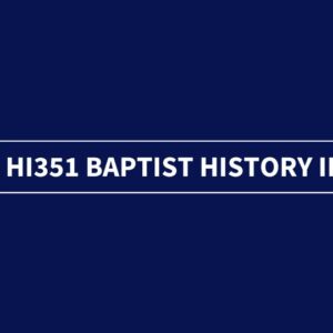 Baptist History II