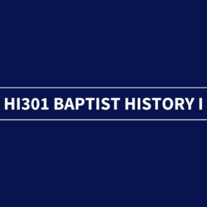 Baptist History I