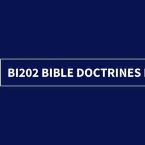 Bible Doctrines I