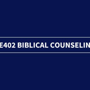 Biblical Counseling